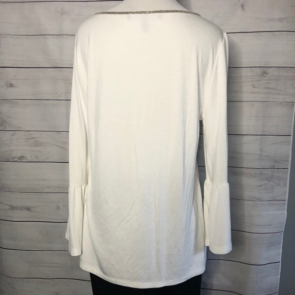 White House Black market bell sleeve blouse size M - Picture 2 of 6